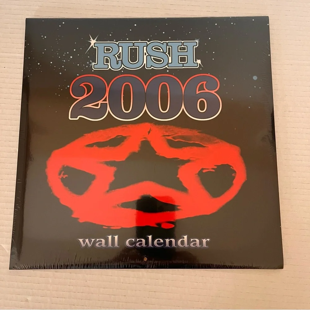 RUSH 2006 Wall Calendar Rock Band Rush New Sealed
